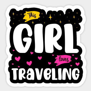 This Girl Loves Traveling - Wanderlust Explorer Sticker